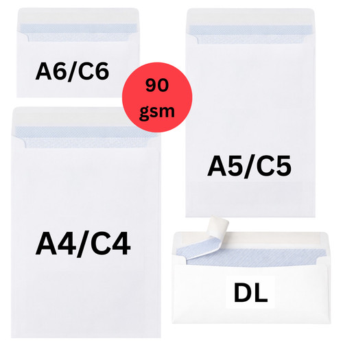 White paper envelopes - a4,