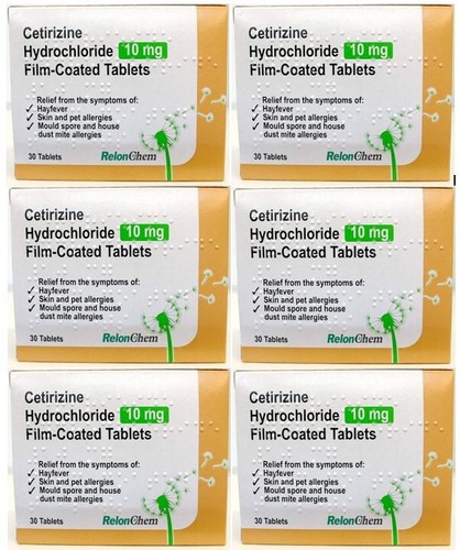 Cetirizine 10mg 6 packs - 10mg,