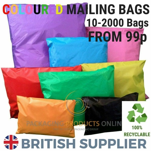 Coloured mailing bags - coloured,
